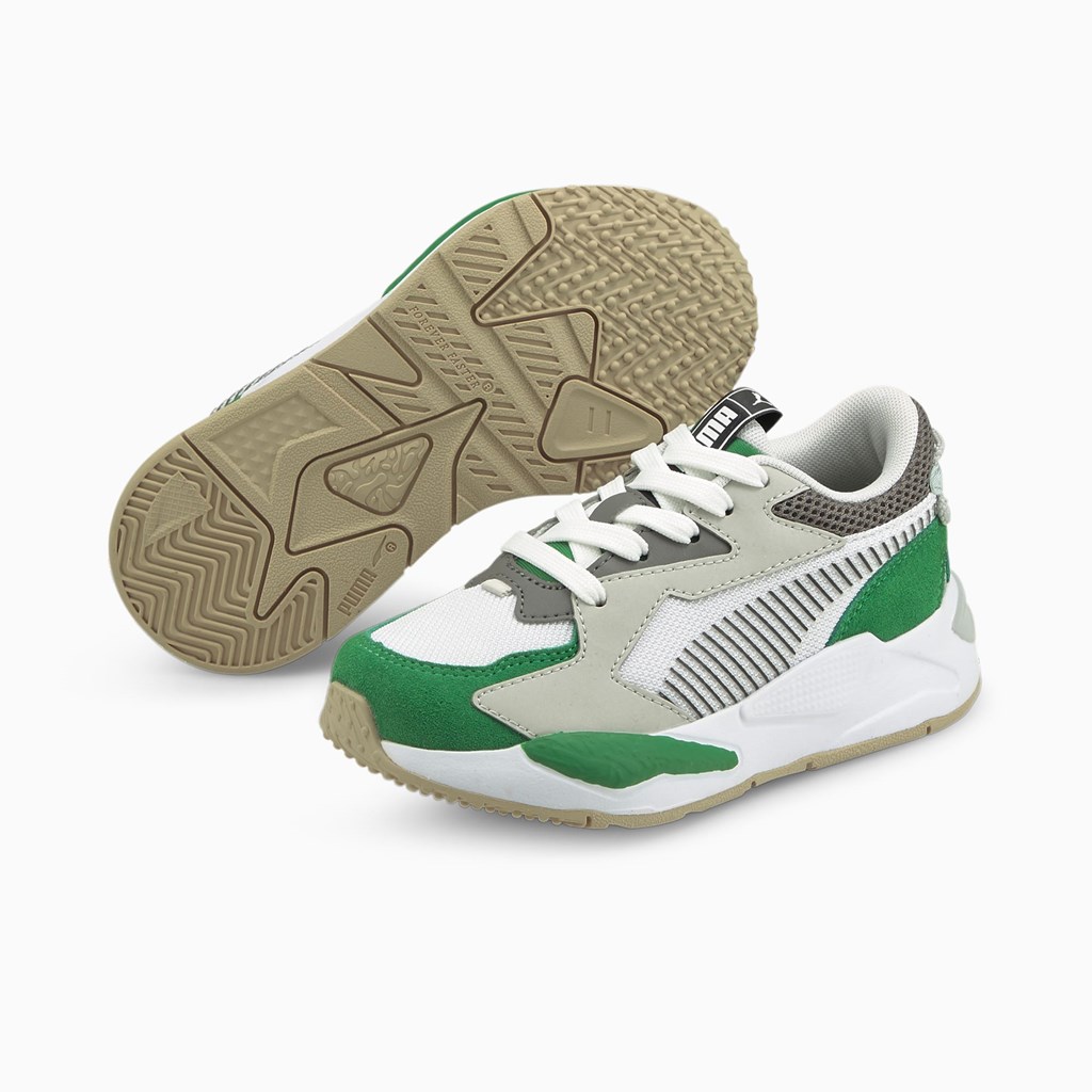 Amazon Green / White Puma RS-Z College Little Boys' Sneakers | 0275WQDVY