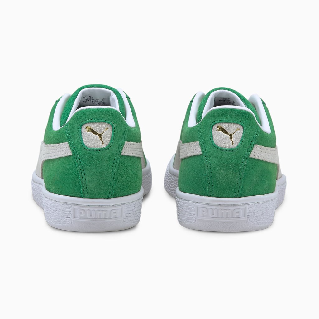 Amazon Green / White Puma Suede Teams Men's Sneakers | 6148HQCWP