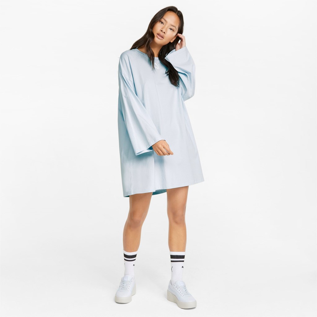 Arctic Ice Puma Classics Long Sleeve Tee Women's Dress | 9460YCZVE