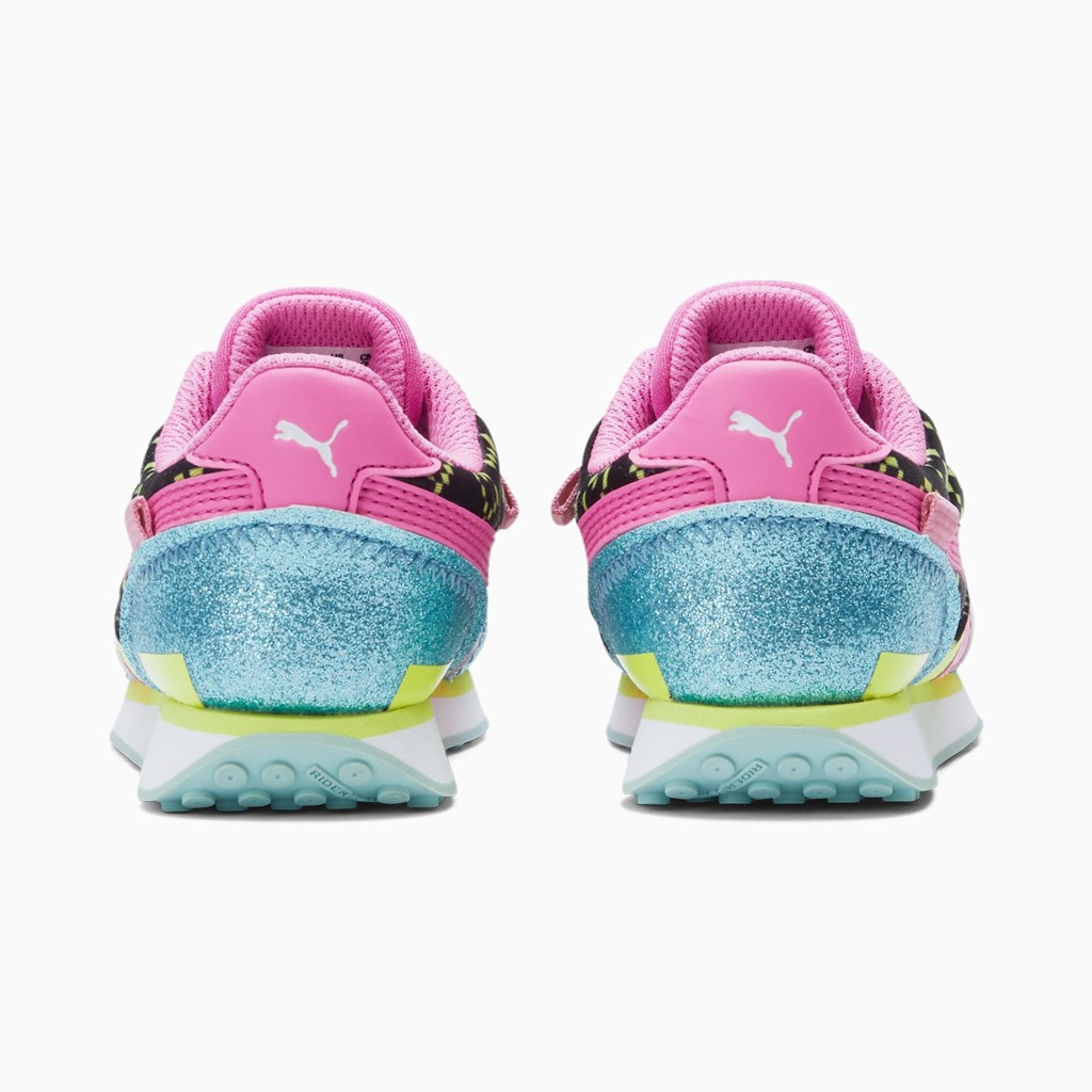 Aruba Blue / Luminous Pink Puma Puma X L.O.L. Surprisefuture Rider Vrqt Toddler Girls' Sneakers | 5267DRLAB