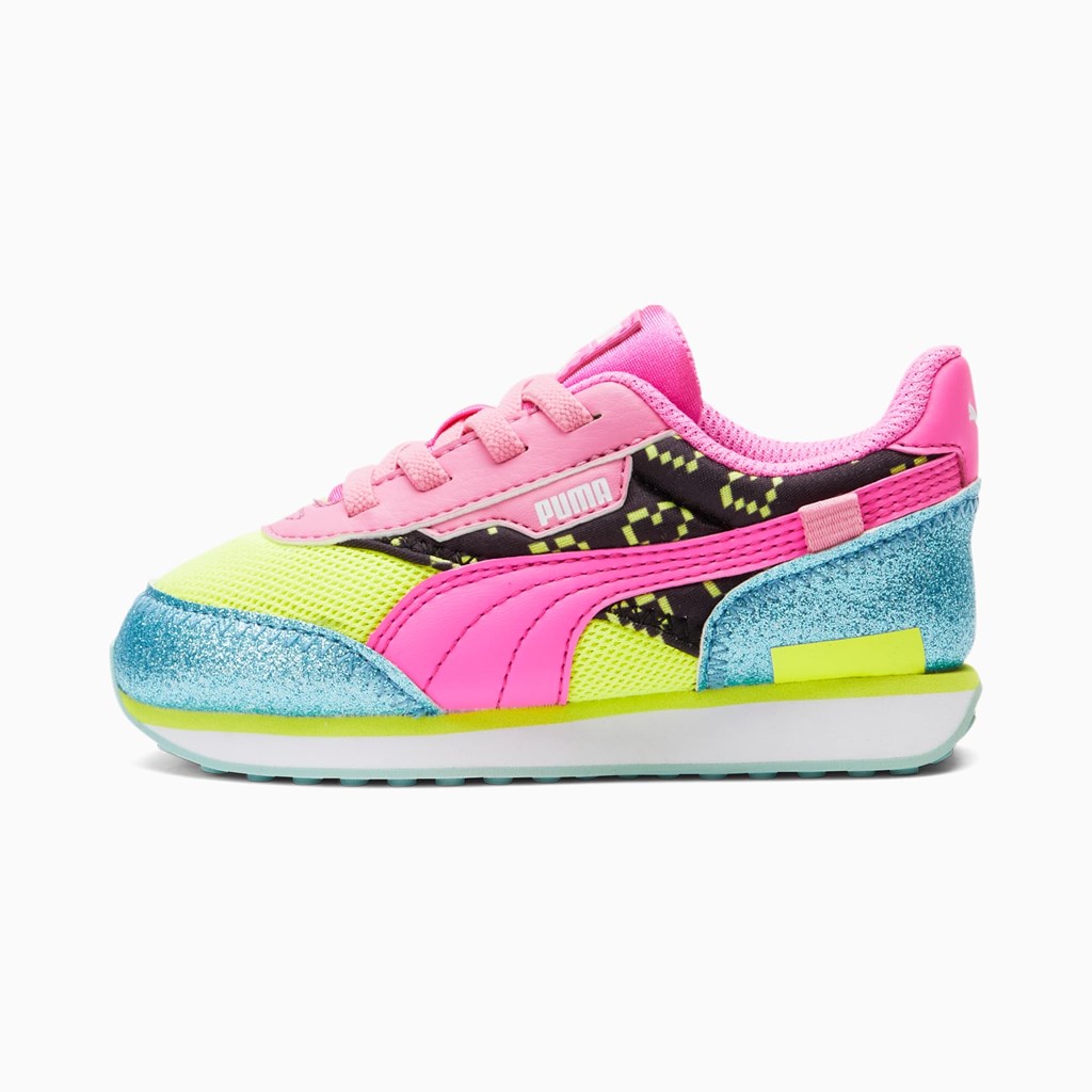 Aruba Blue / Luminous Pink Puma Puma X L.O.L. Surprisefuture Rider Vrqt Toddler Girls\' Sneakers | 5267DRLAB