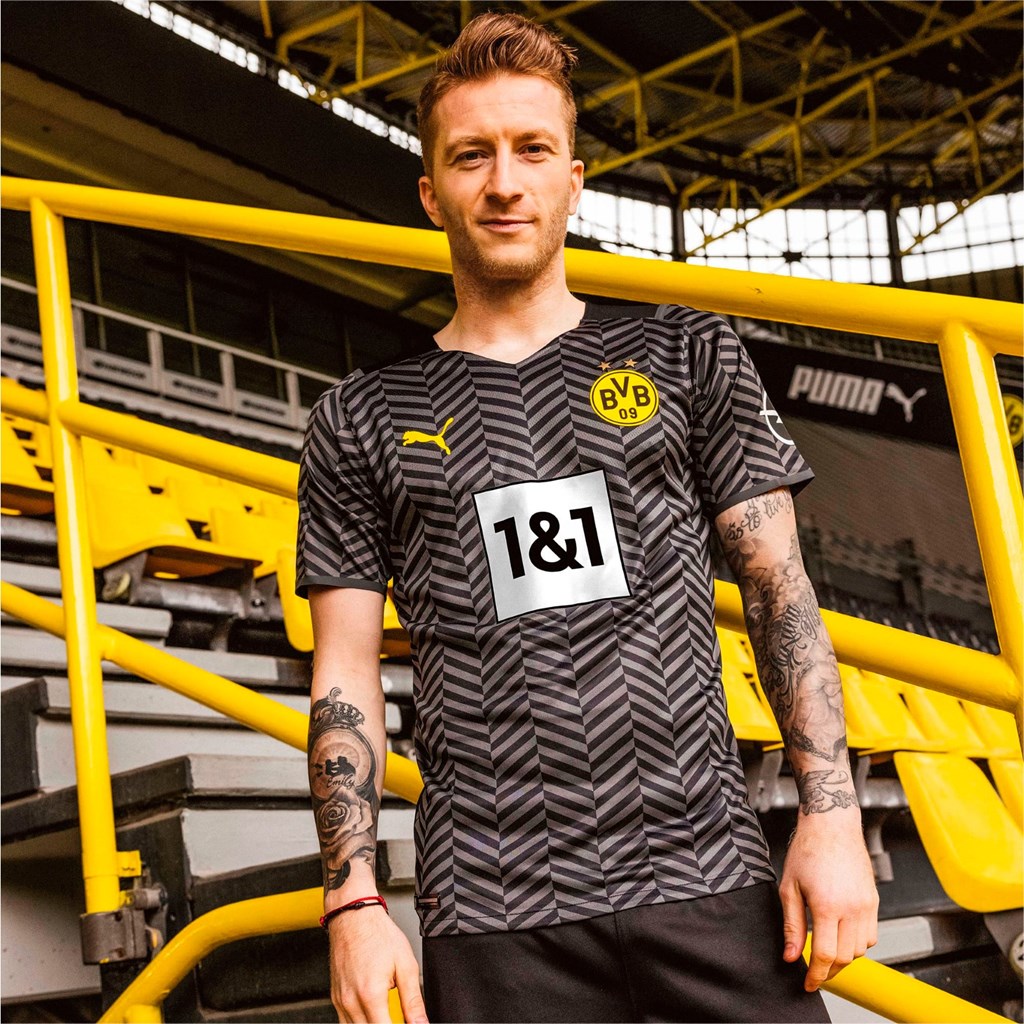 Asphalt / Black Puma BVB Away Replica Men's Jersey | 3125AQVHF