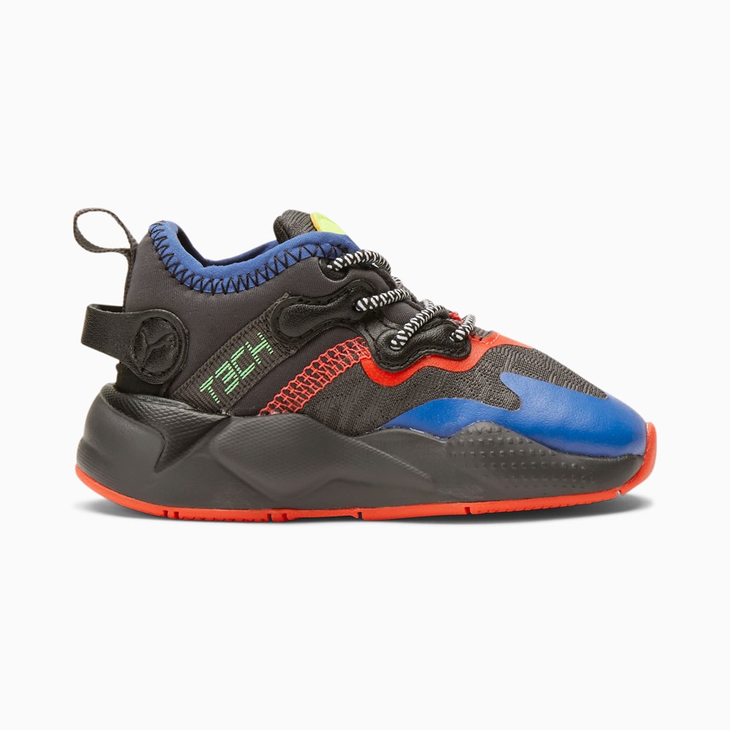 Asphalt / Red Blast / Black Puma RS-X T3CH Toddler Girls' Sneakers | 1247OMREI