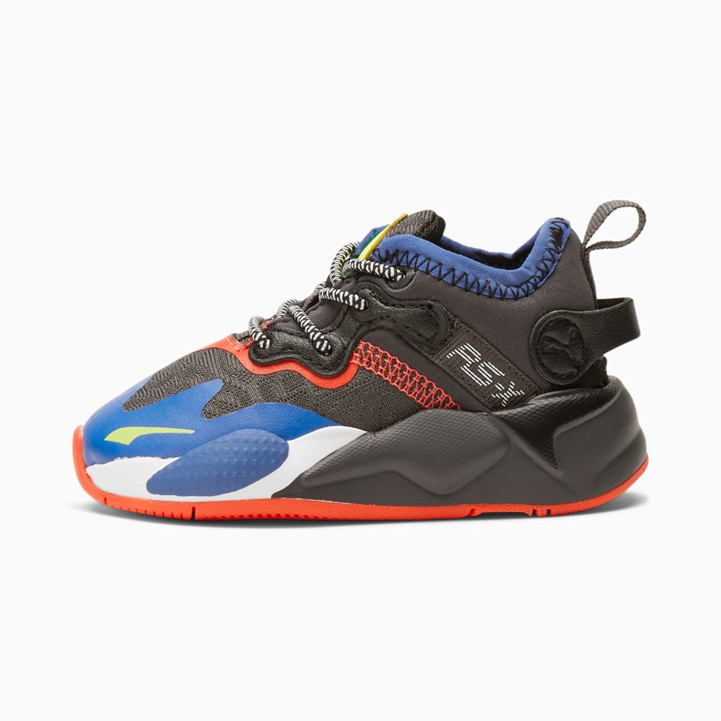 Asphalt / Red Blast / Black Puma RS-X T3CH Toddler Girls\' Sneakers | 1247OMREI