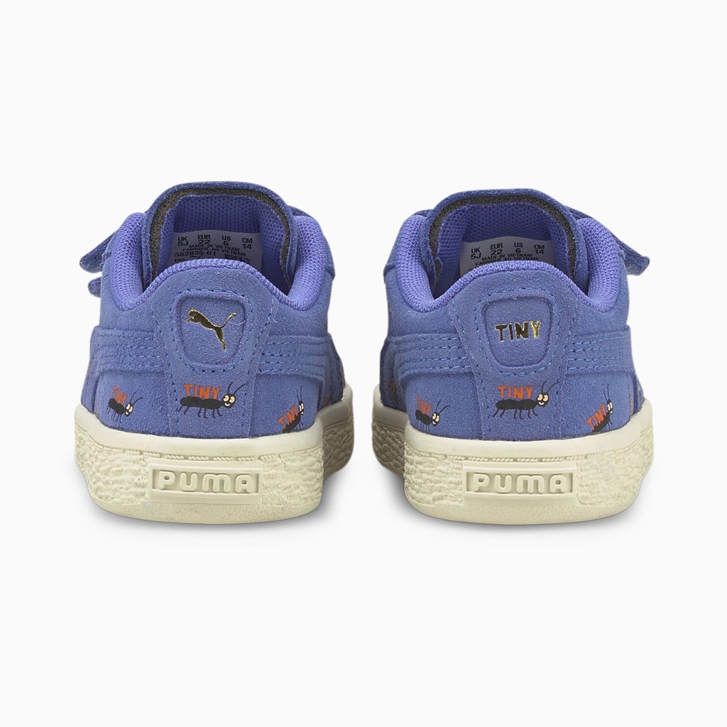 Baja Blue / Whisper White Puma PUMA x TINYCOTTONS Suede Toddler Boys' Sneakers | 2406BLHXK