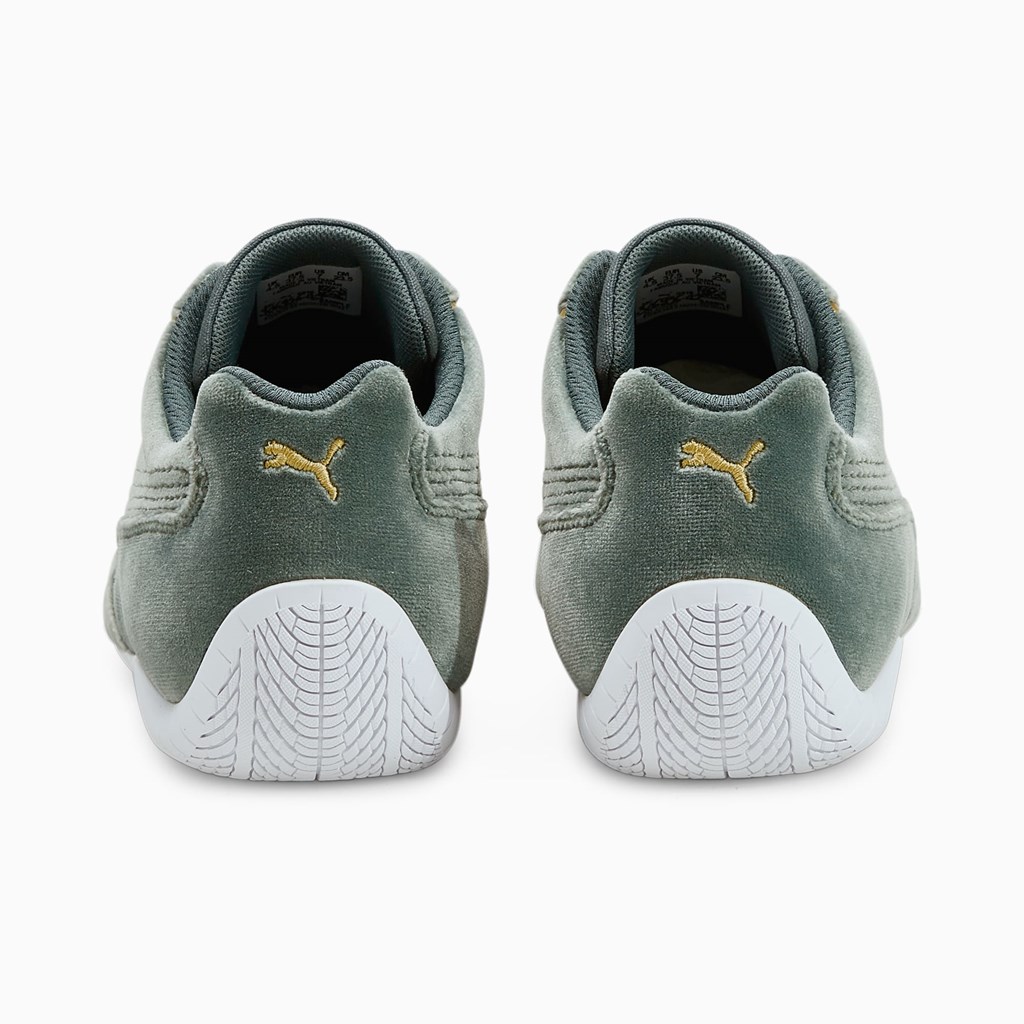 Balsam Green Team Gold Puma Speedcat Velvet  Women's Sneakers | 1640UGABI