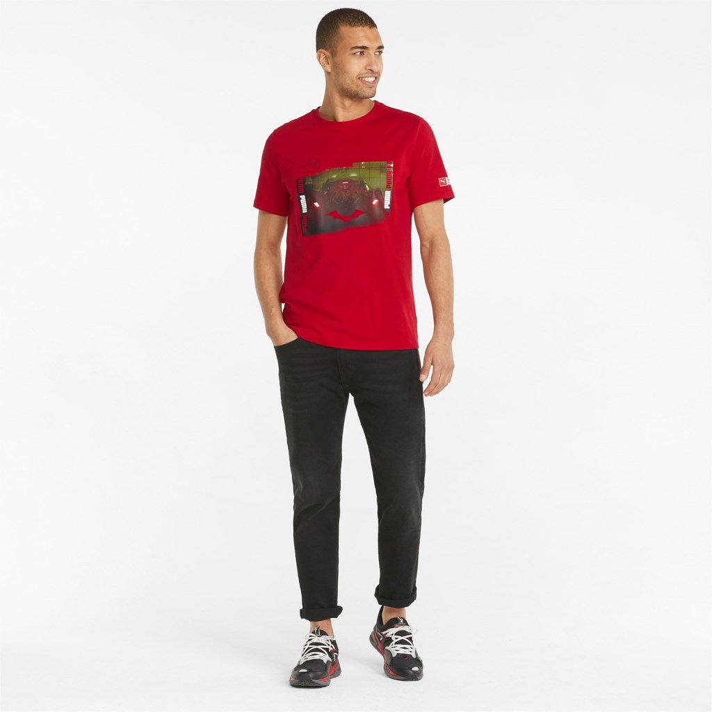 Barbados Cherry Puma PUMA x BATMAN Graphic Men's Tee | 7024SRQYD