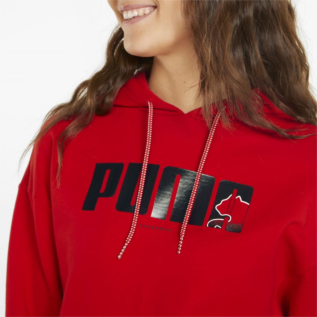 Barbados Cherry Puma PUMA x BATMAN Women's Hoodie | 9074LVCPH