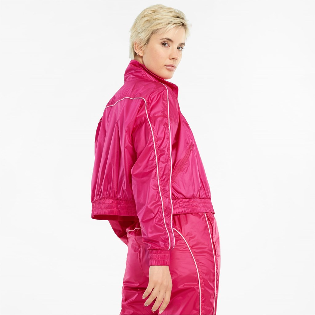 Beetroot Purple / CLights Puma Iconic T7 Woven Track Women's Jacket | 5274VJQHE