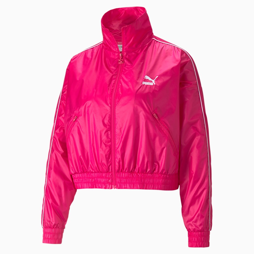 Beetroot Purple / CLights Puma Iconic T7 Woven Track Women's Jacket | 5274VJQHE