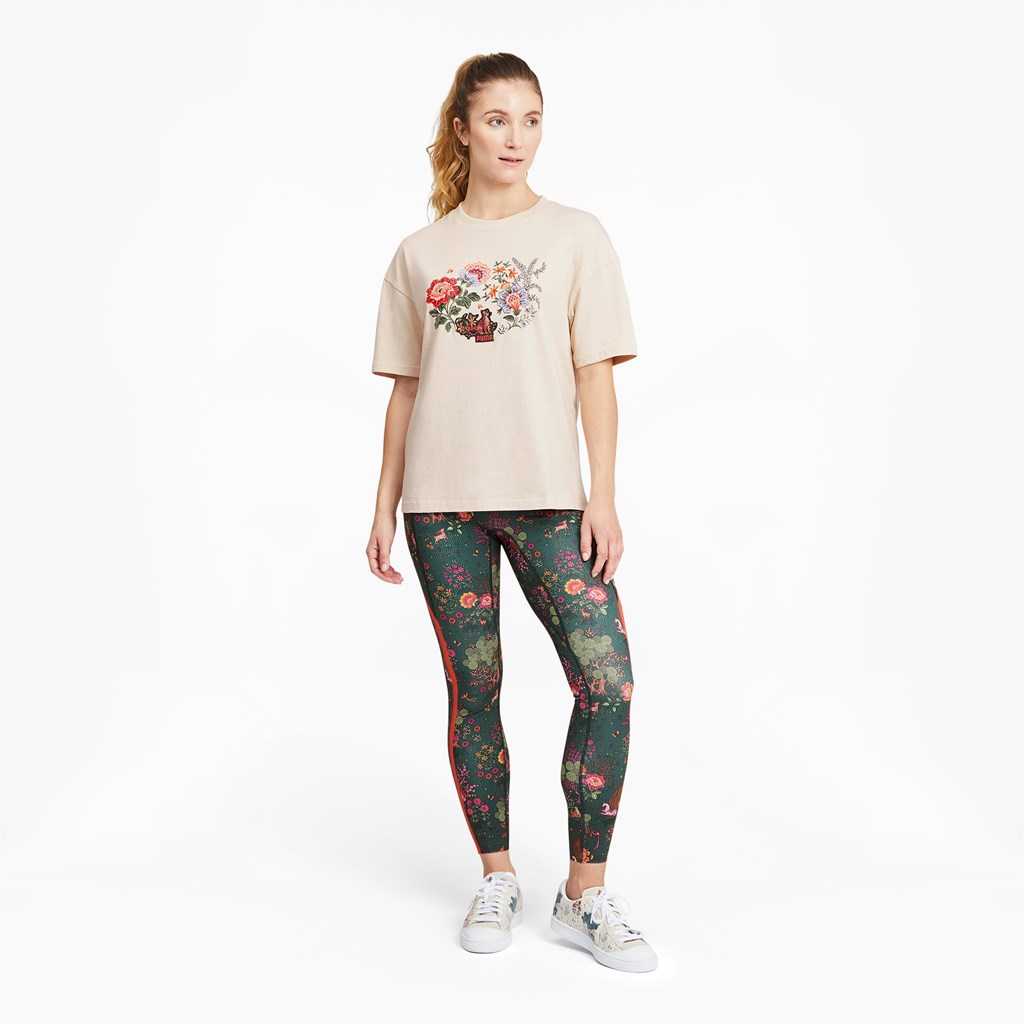 Birch Puma PUMA x LIBERTY Graphic Women's Tee | 3956VEARB