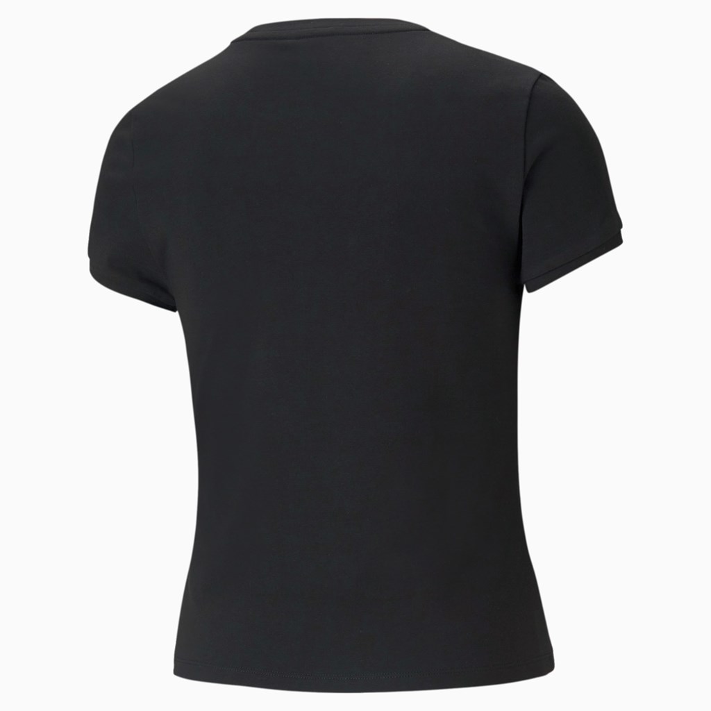 Black / 1 Puma Classics Women's Fitted Tee | 9576ZCDKP