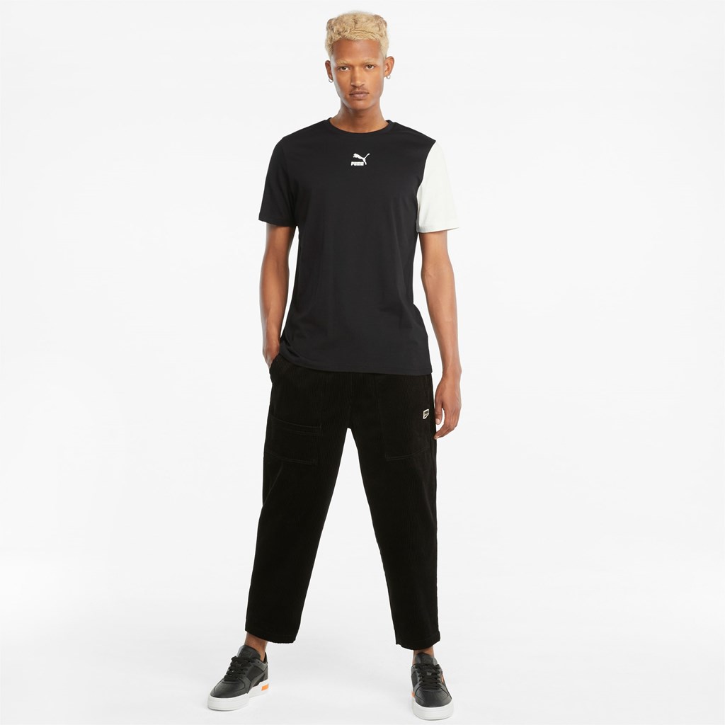 Black / 2 Puma CLSX Men's Tee | 3780OBLGZ