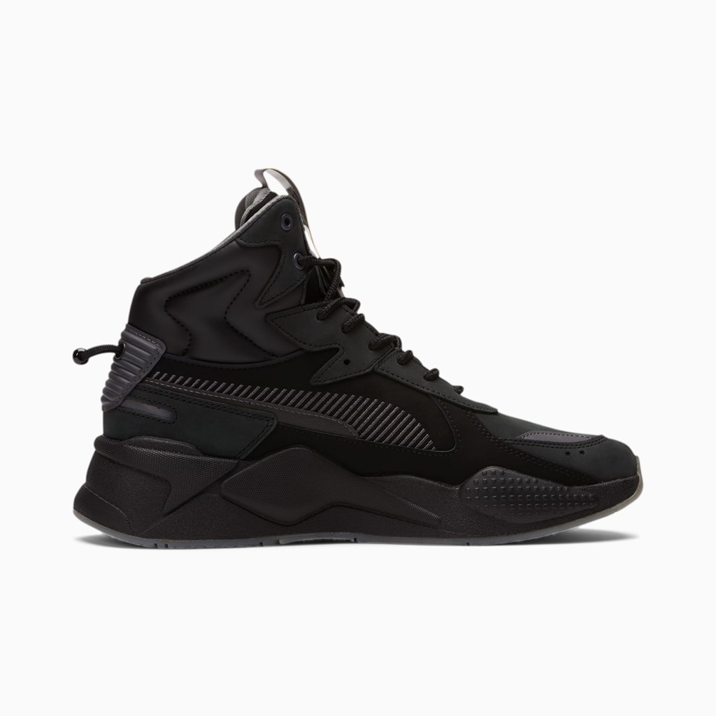 Black / Asphalt / Drizzle Puma RS-X Mid Men's Sneakers | 3875KBHPD