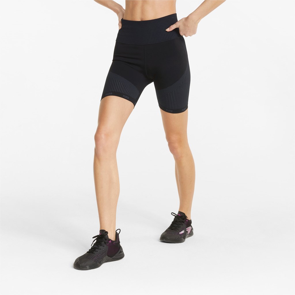 Black / Asphalt Puma FORMKNIT 5" Training Women\'s Shorts | 5601IKRFB