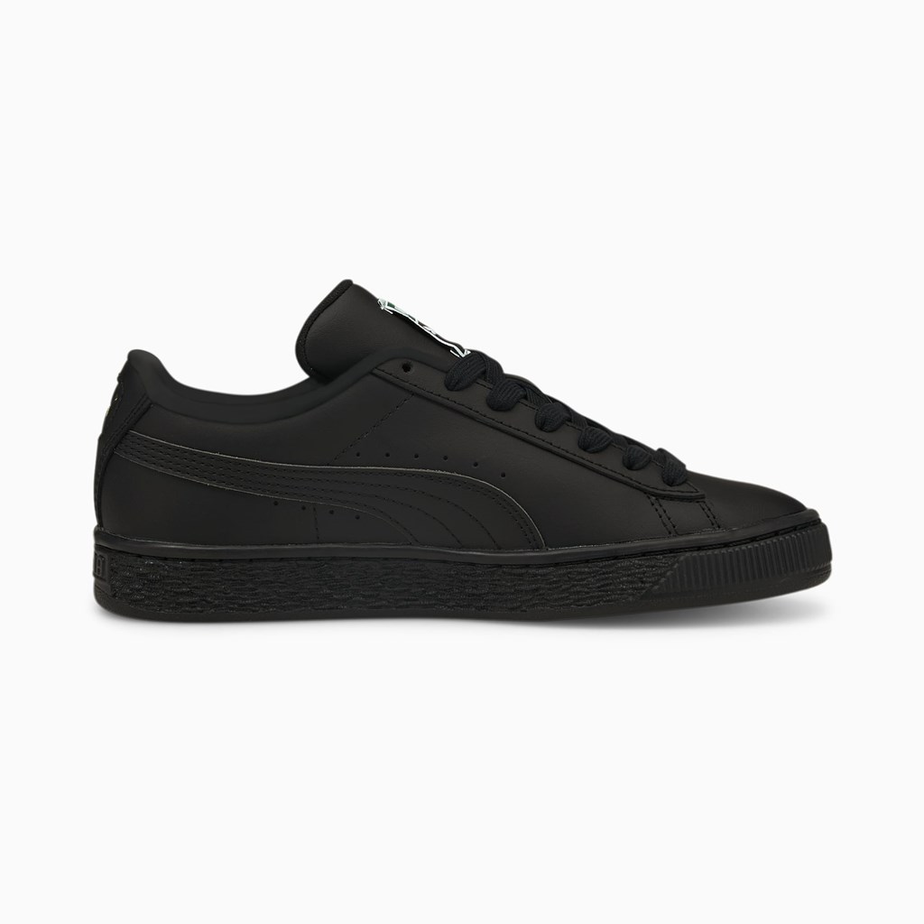 Black / Black Puma Basket Classic XXI JR Girls' Sneakers | 2378FHUGA