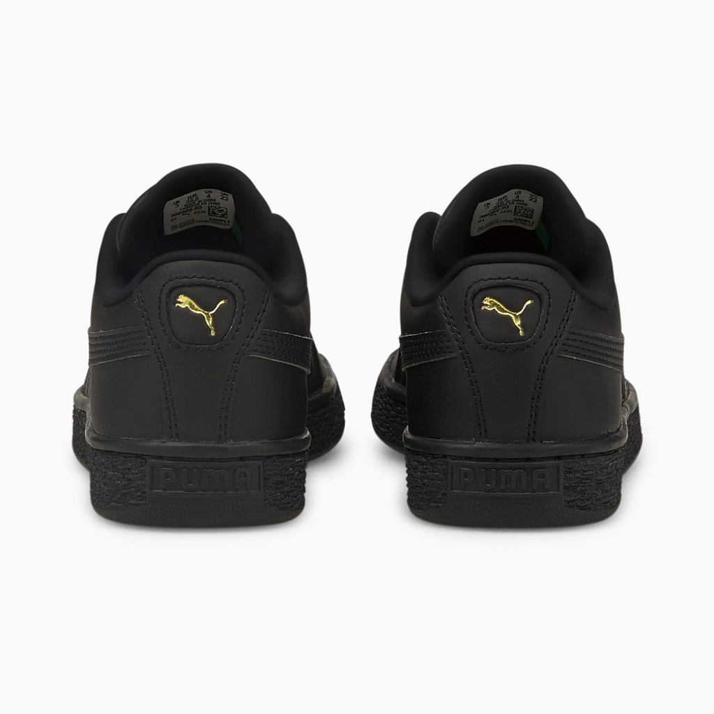 Black / Black Puma Basket Classic XXI JR Boys' Sneakers | 4267UFZRJ