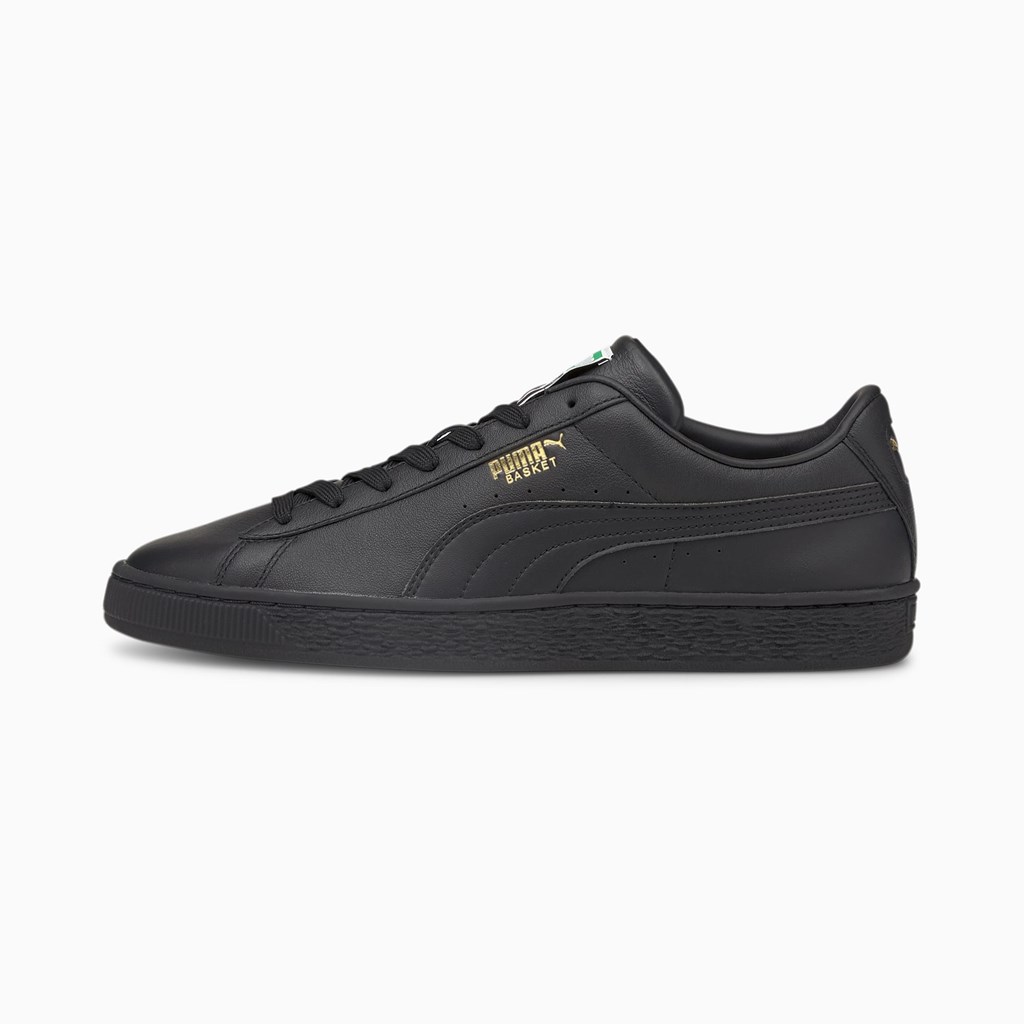 Black / Black Puma Basket Classic XXI Men\'s Sneakers | 8023QVLRI