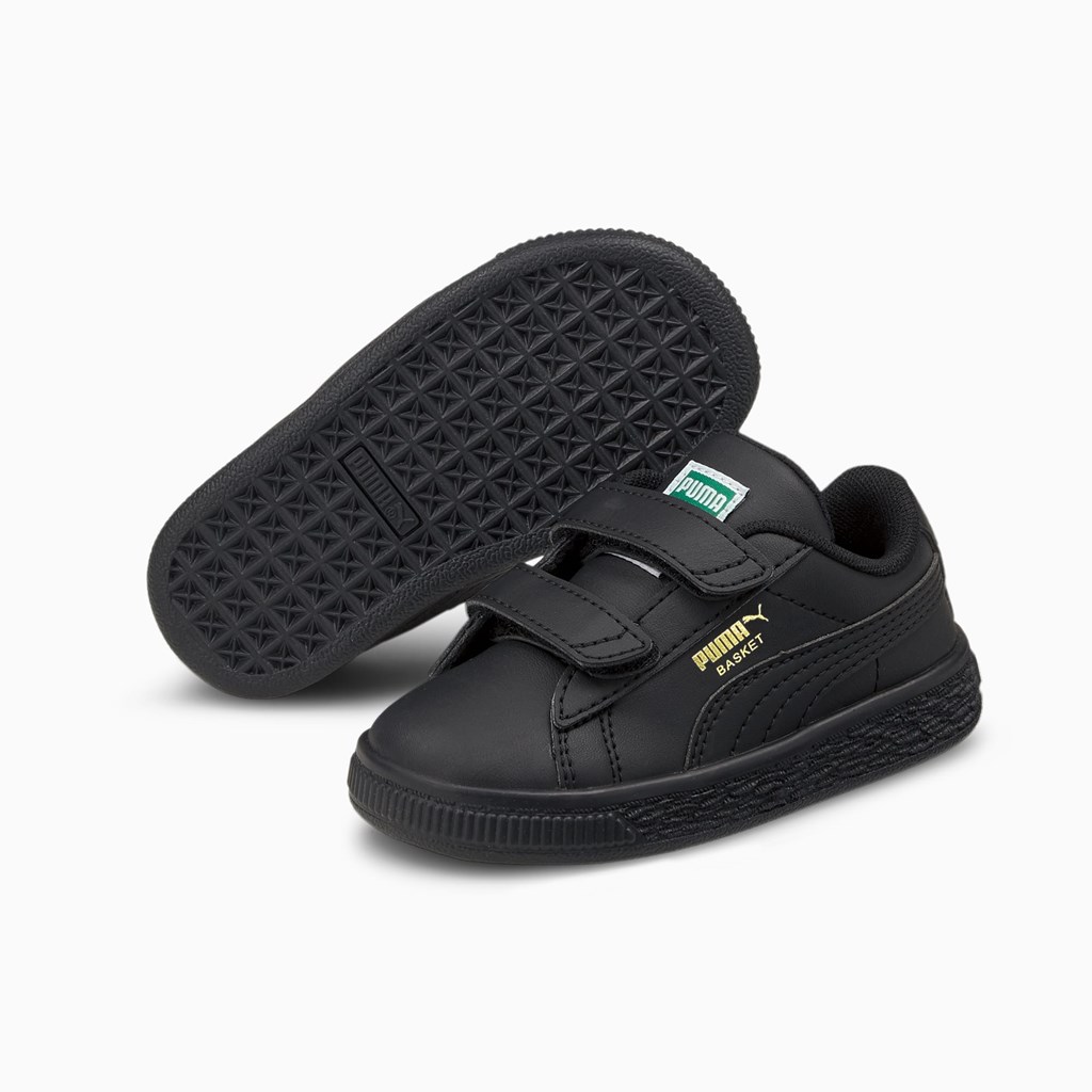 Black / Black Puma Basket Classic XXI Toddler Boys' Sneakers | 2351TGPMQ