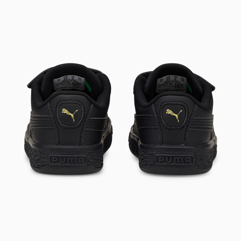 Black / Black Puma Basket Classic XXI Toddler Boys' Sneakers | 2351TGPMQ