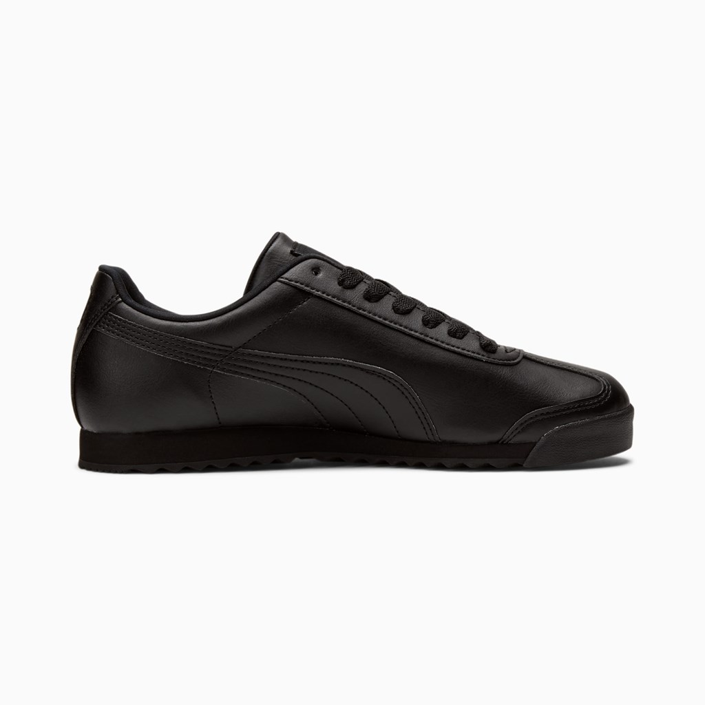 Black / Black Puma Roma Basic Men's Sneakers | 6597PKDLV