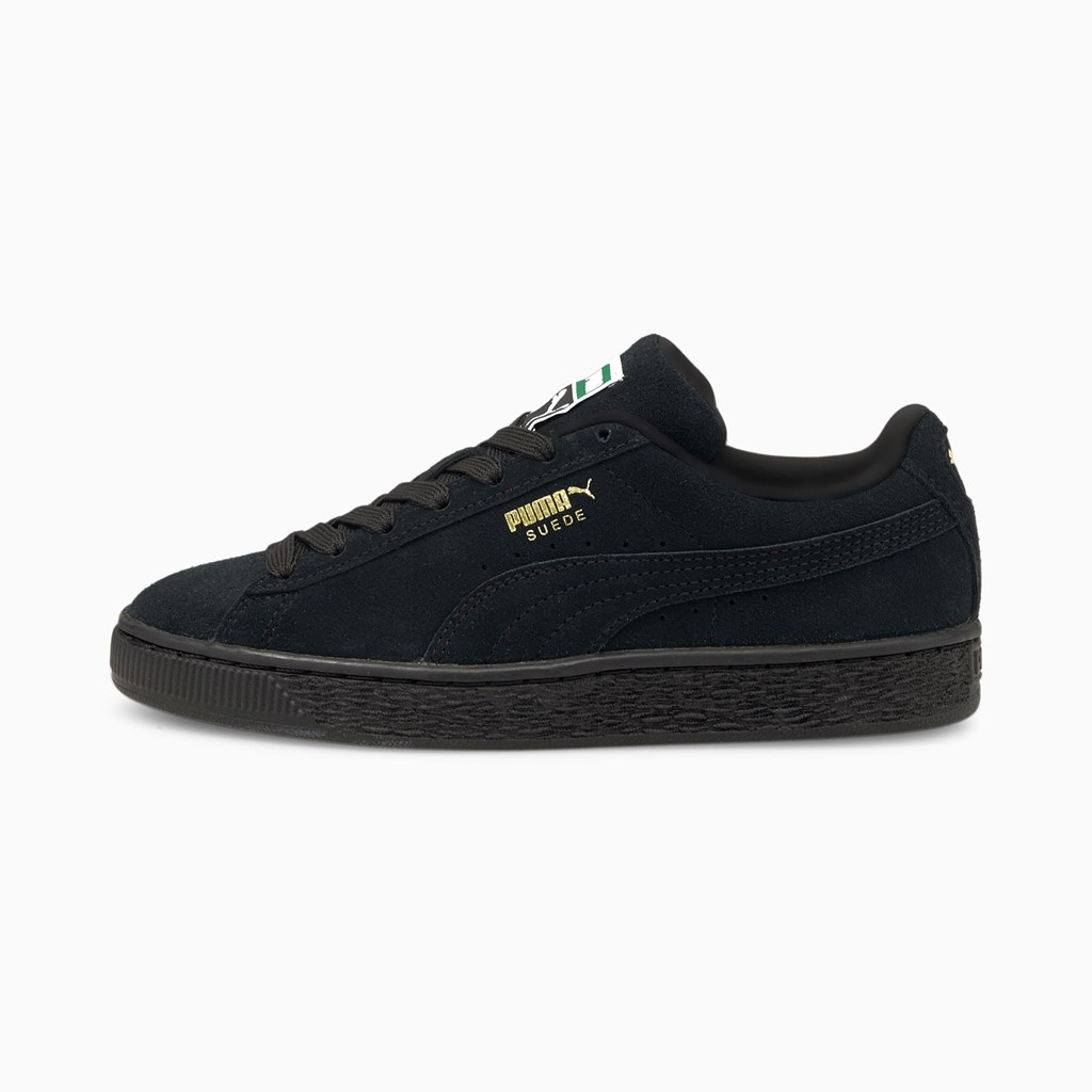 Black / Black Puma Suede Classic XXI JR Boys\' Sneakers | 4310LWVIZ