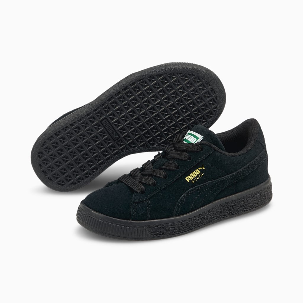 Black / Black Puma Suede Classic XXI Little Boys' Sneakers | 1803FRUQJ