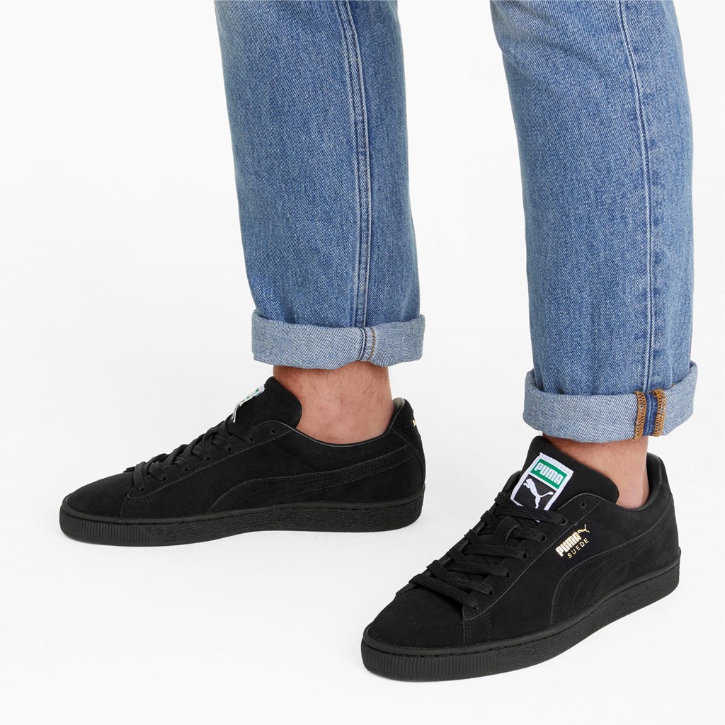 Black / Black Puma Suede Classic XXI Men's Sneakers | 2650GHSYV