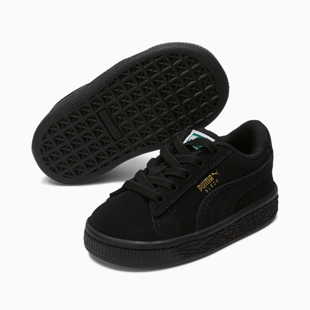 Black / Black Puma Suede Classic XXI Toddler Girls' Sneakers | 6327ZBTRW