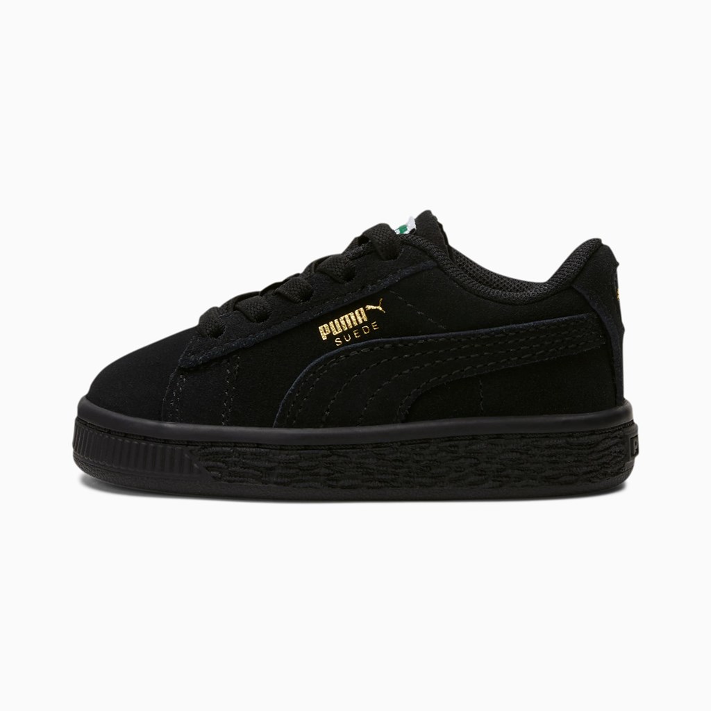 Black / Black Puma Suede Classic XXI Toddler Girls\' Sneakers | 6327ZBTRW