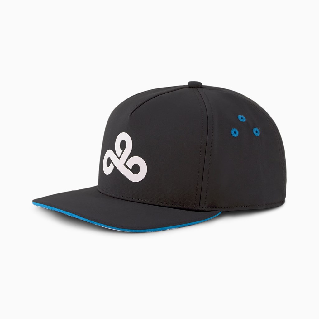 Black / Bleu Azur Puma PUMA x CLOUD9 Esports Baseball Men\'s Cap | 6582KNUVW