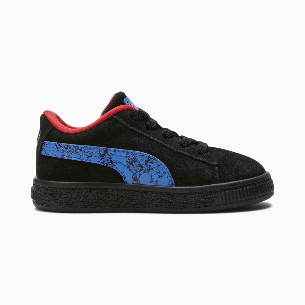 Black / Bluemazing Puma PUMA x DC Justice League Suede Toddler Girls' Sneakers | 0547JPTIW