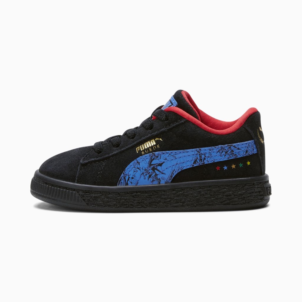 Black / Bluemazing Puma PUMA x DC Justice League Suede Toddler Girls\' Sneakers | 0547JPTIW