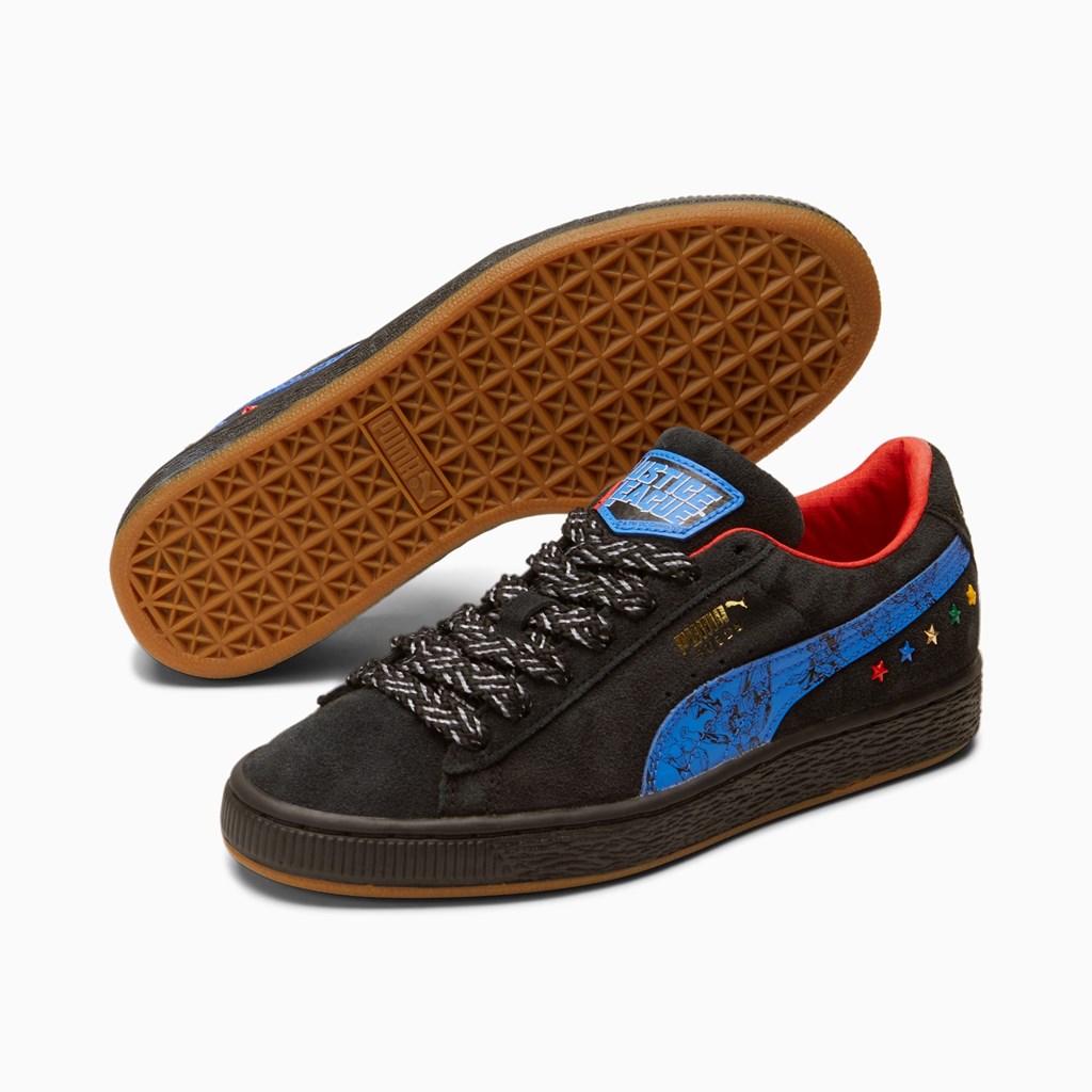 Black / Bluemazing Puma PUMA x DC Justice League Suede JR Boys' Sneakers | 2709KXCJQ