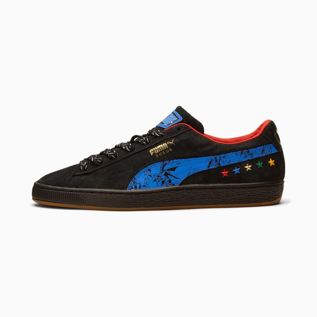 Black / Bluemazing Puma PUMA x DC Justice League Suede Men\'s Sneakers | 6014PFVWQ