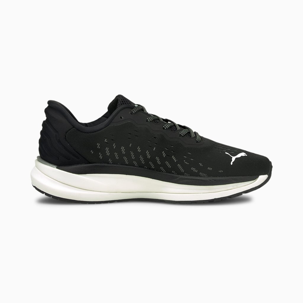 Black / Castlerock White Puma Magnify Nitro Running Women's Sneakers | 3512YOVUZ