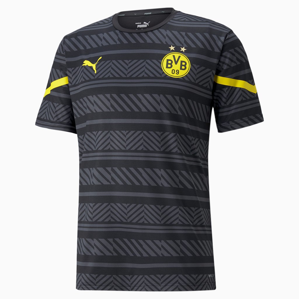 Black / Cyber Yellow Puma BVB Prematch Men's Jersey | 2504ZORTL