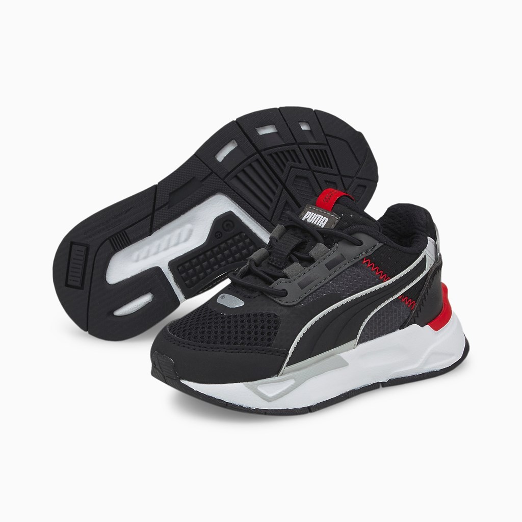 Black / Dark Shadow / High Risk Red Puma Mirage Sport Tech Toddler Boys' Sneakers | 4302ZWRET