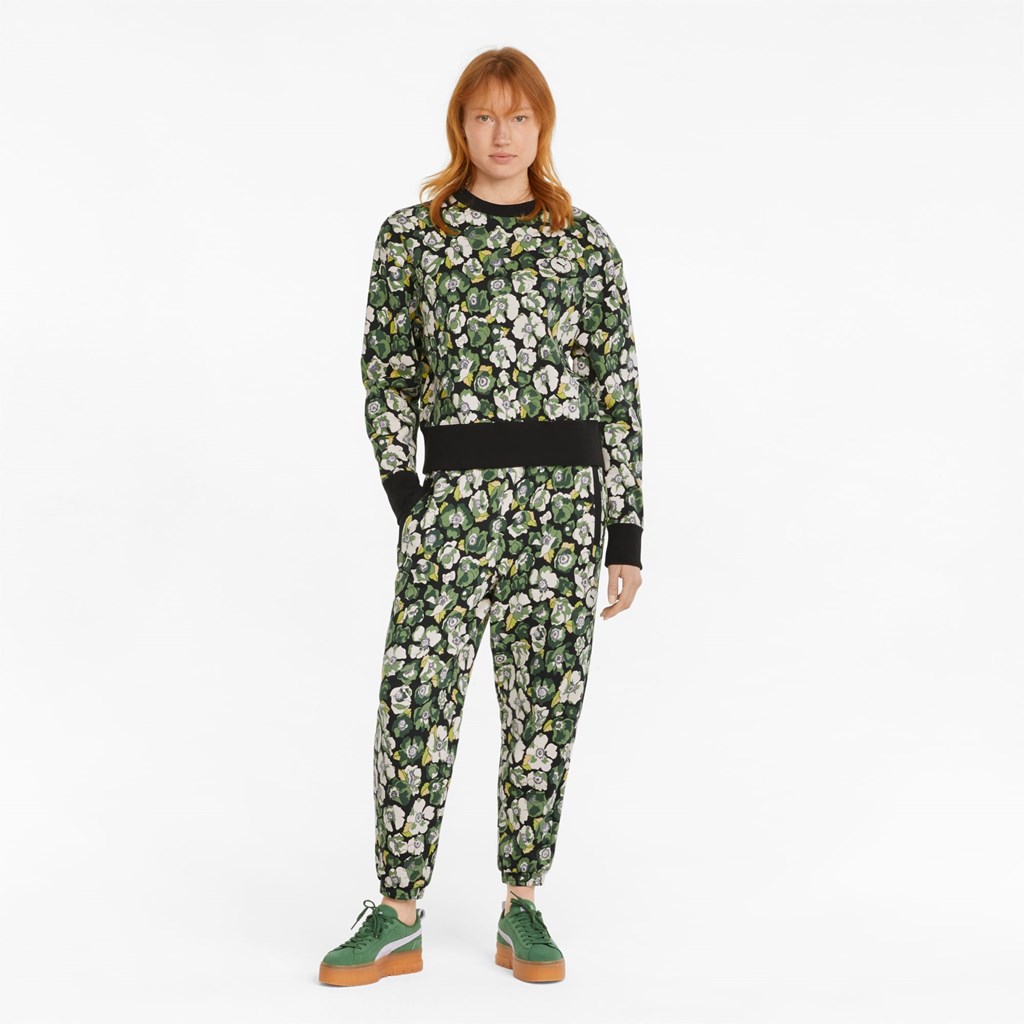 Black / Flower AOP Puma PUMA x LIBERTY Printed Women's Sweatpants | 3547BLRDQ