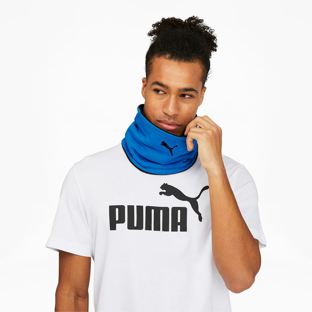 Black / Future Blue Puma Reversible Neck Warmer Women's Warmer | 1349XAQVZ