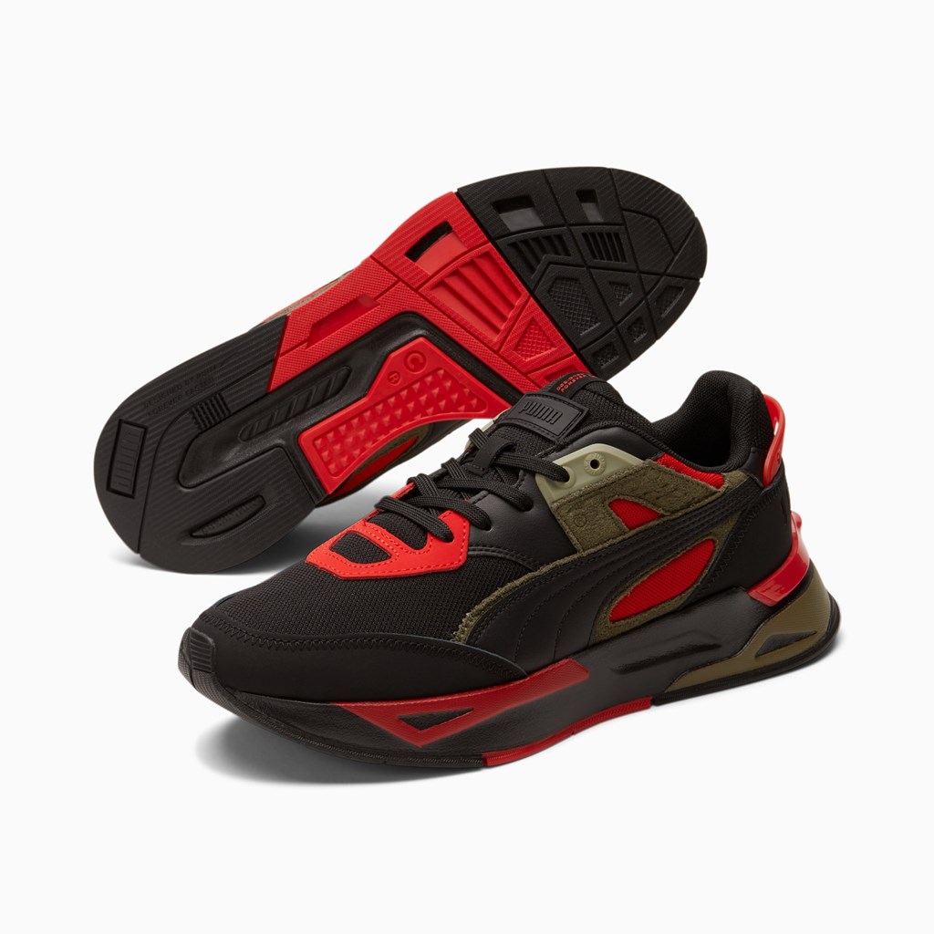 Black / Grape Leaf / High Risk Red Puma Mirage Sport Tipoff Men's Sneakers | 0942HRBNZ