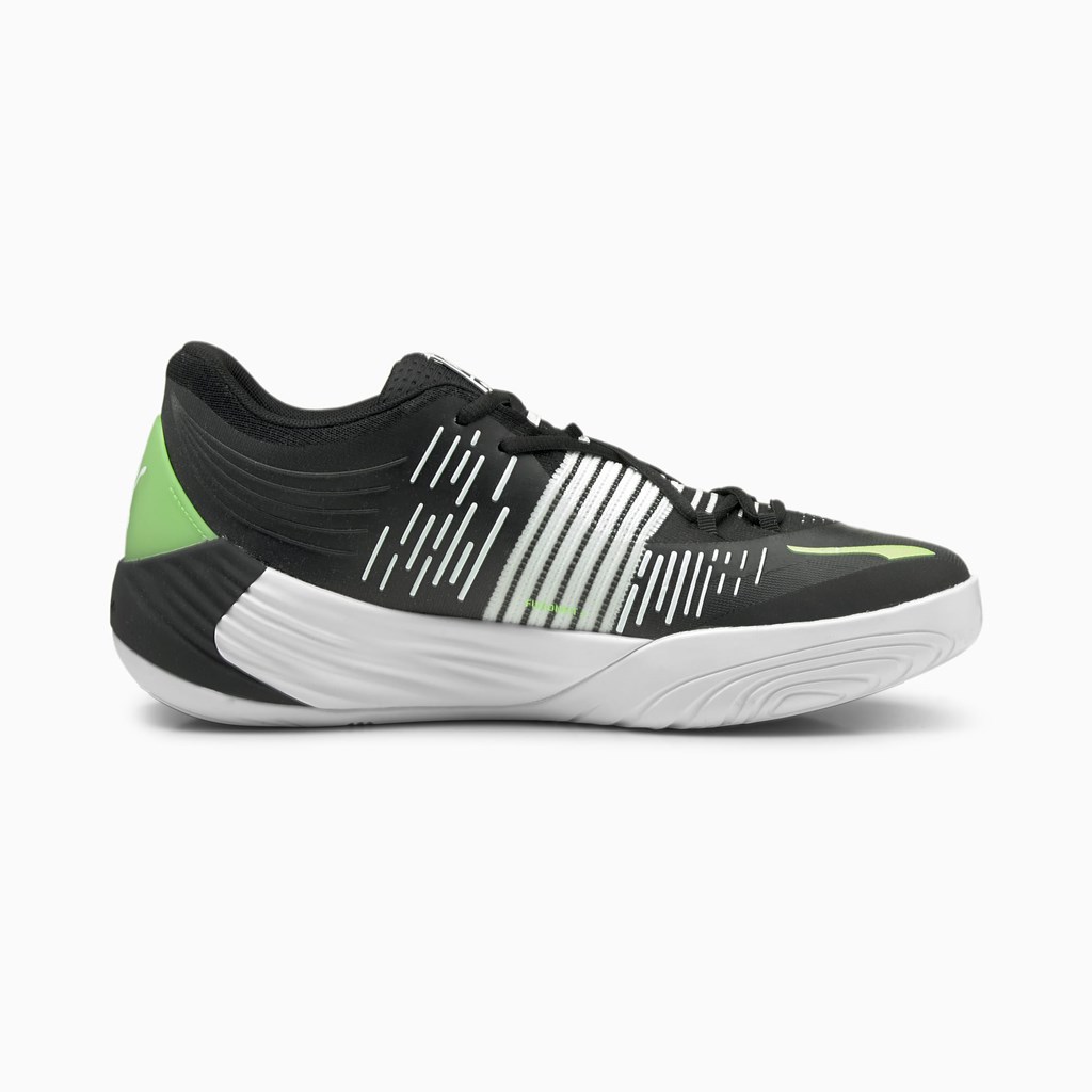 Black / Green Glare Puma Fusion Nitro Men's Basketball Shoes | 3658XQFBP