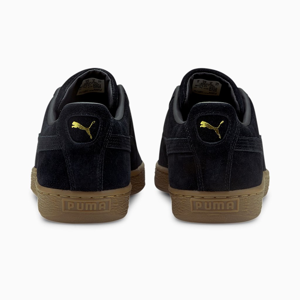 Black / Gum Puma Suede Gum Men's Sneakers | 9306SWIKG