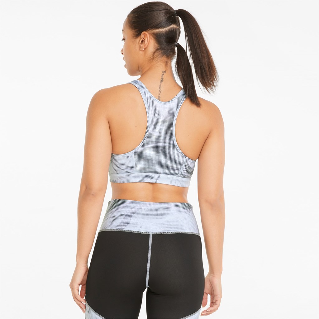 Black / Harbor Mist Puma individualLIGA Women's Soccer Bra Top | 0617IDTMO