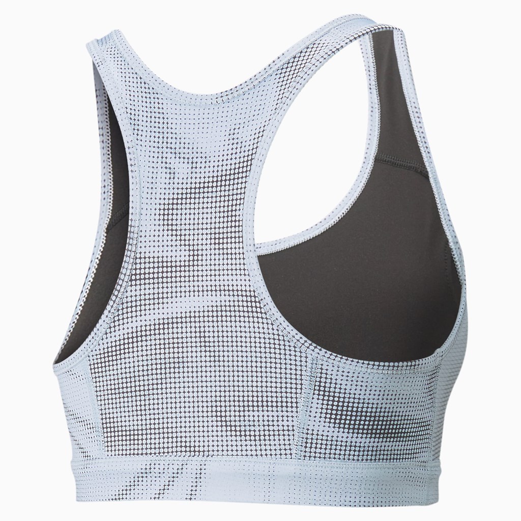 Black / Harbor Mist Puma individualLIGA Women's Soccer Bra Top | 0617IDTMO