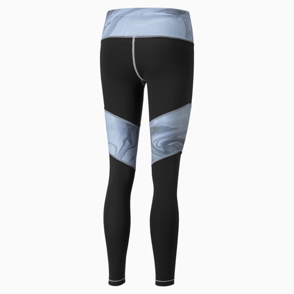 Black / Harbor Mist Puma individualLIGA Soccer Women's Leggings | 3549IWYUL