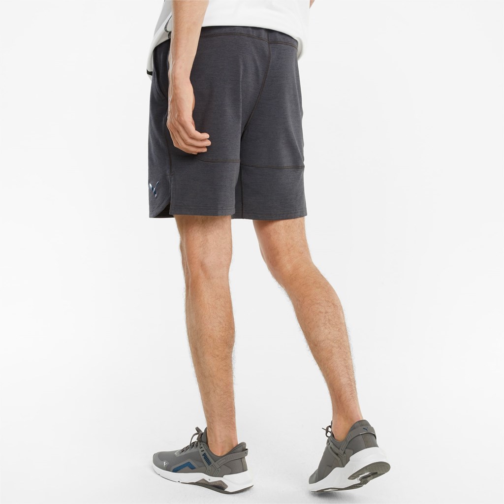 Black Heather Puma CLOUDSPUN 8" Training Men's Shorts | 3980EWKGI