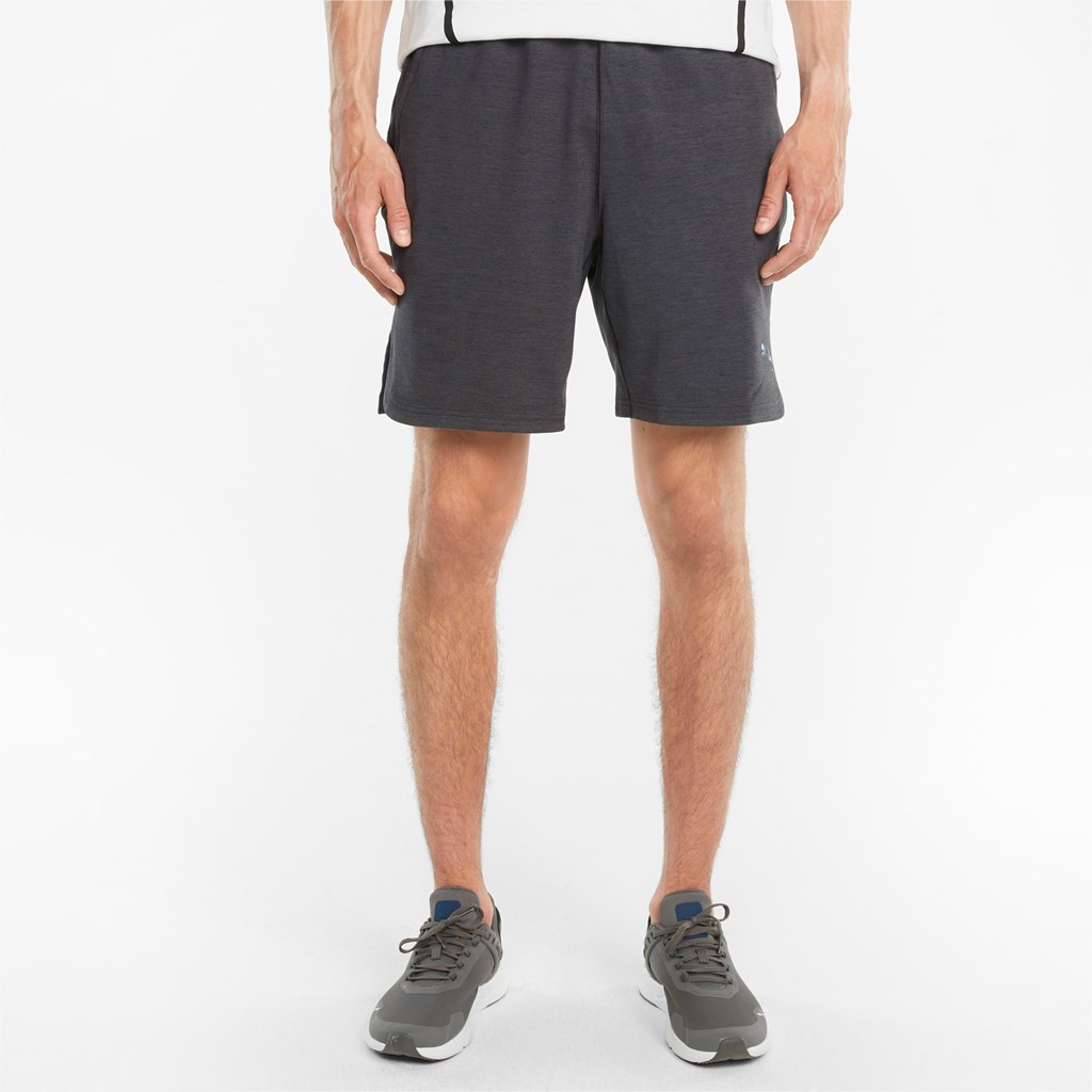 Black Heather Puma CLOUDSPUN 8" Training Men\'s Shorts | 3980EWKGI