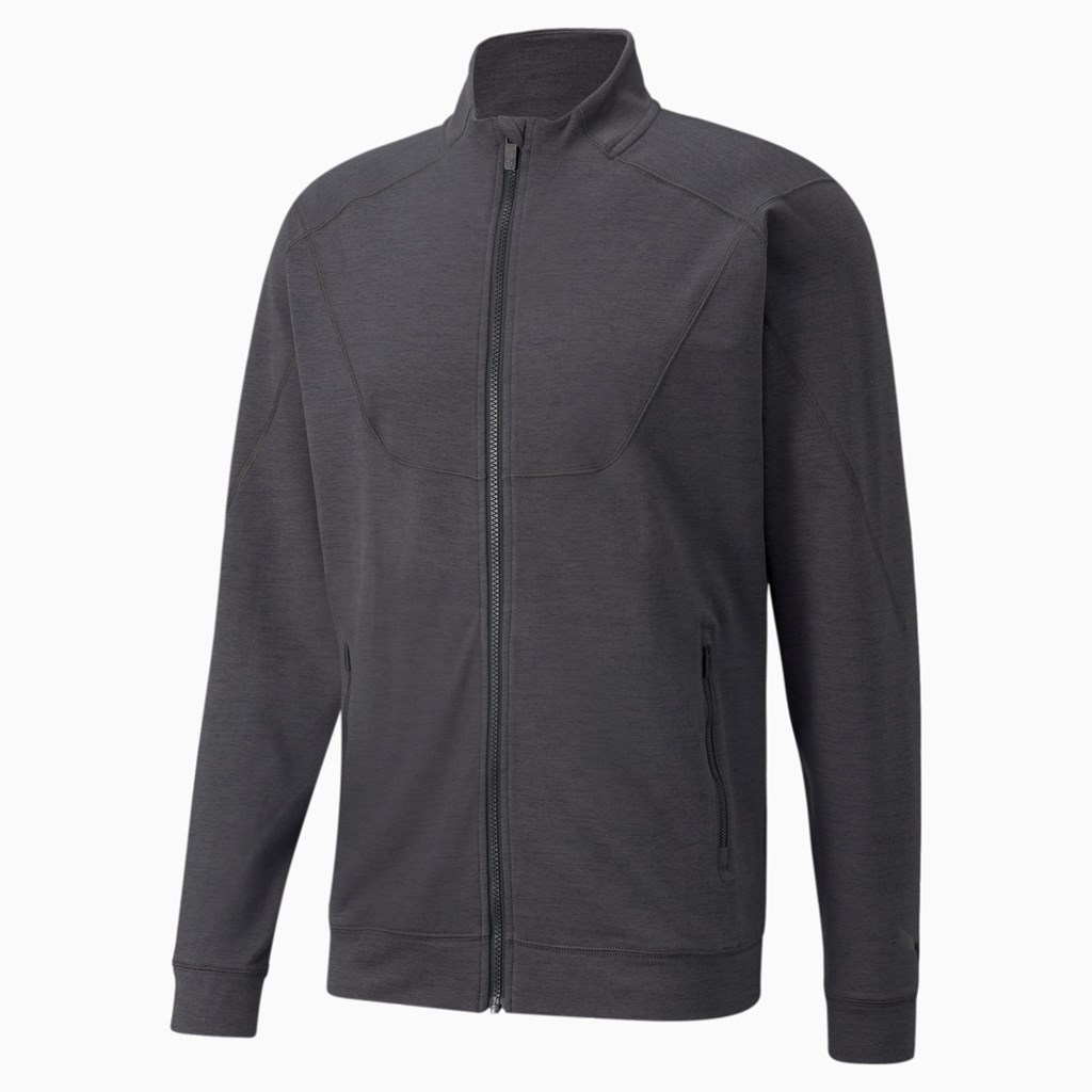 Black Heather Puma CLOUDSPUN Full-Zip Training Men's Jacket | 4016VSAOQ