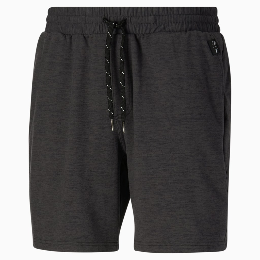 Black Heather Puma CLOUDSPUN GRYLBL Golf Men's Shorts | 1845SMIKD